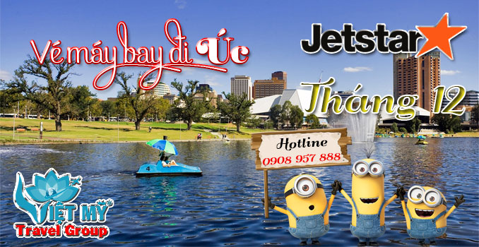 Vé máy bay đi Úc tháng 12 Jetstar