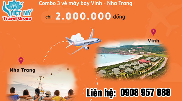 Jetstar khuyến mãi Combo 3 vé máy bay Vinh đến Nha Trang