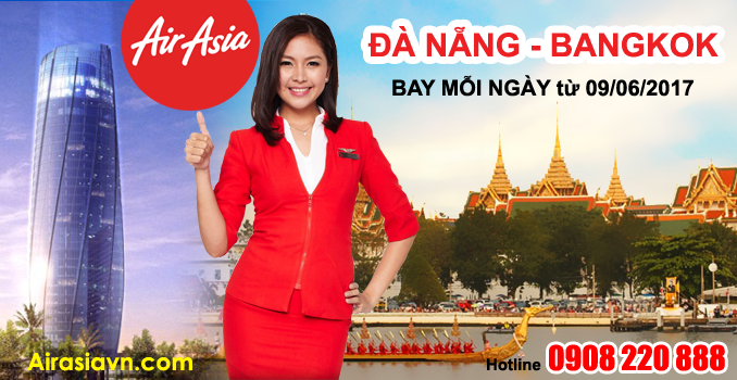 Air Asia mở đường bay Đà Nẵng - Bangkok