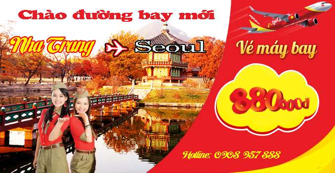 Vietjet mở đường bay mới Nha Trang đi Seoul