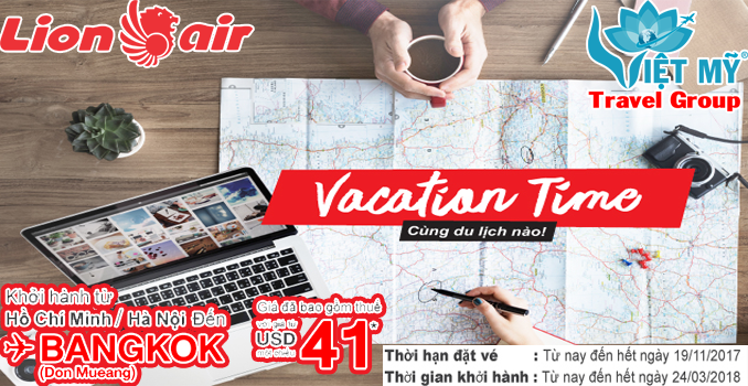 Thai Lion Air khuyến mãi Vacation time