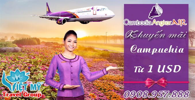Cambodia Angkor Air khuyến mãi bay Campuchia