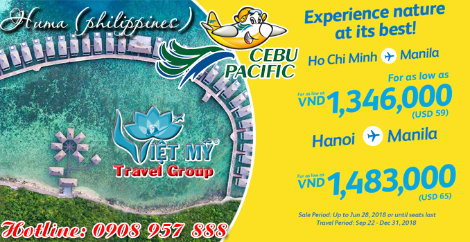 Khuyến mãi Cebu Pacific đi Manila giá chỉ từ 59 USD