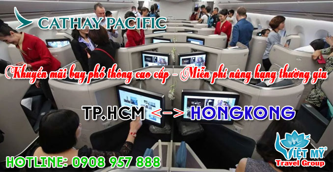 Khuyến mãi nâng cấp hạng ghế của Cathay Pacific
