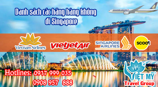 Danh sách hãng hàng không đi Singapore