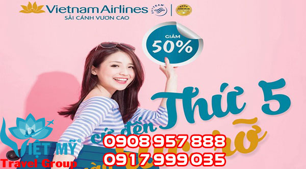 Thứ 5 rực rỡ Vietnam Airlines và Jetstar ưu đãi 50% giá nội địa