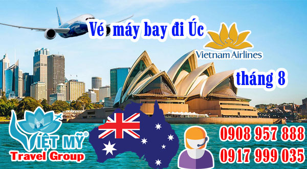 vé máy bay đi Úc tháng 8 Vietnam Airlines
