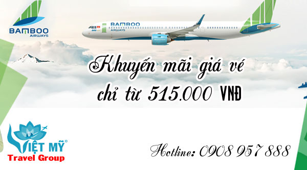 Bamboo Airways ưu đãi giá vé chỉ từ 515.000 VNĐ cho các hành trình bay nội địa
