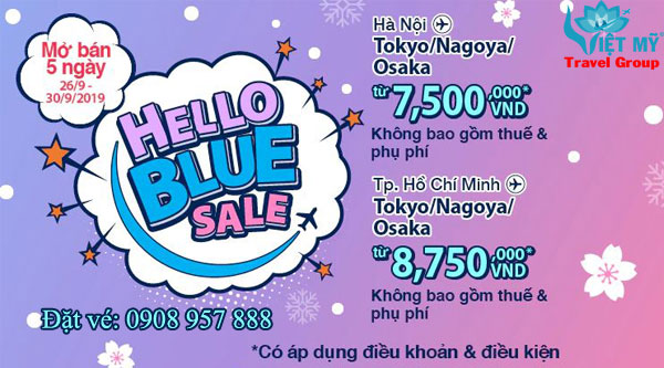 ANA khuyến mãi lớn "Hello Blue Sale" giá vé hấp dẫn