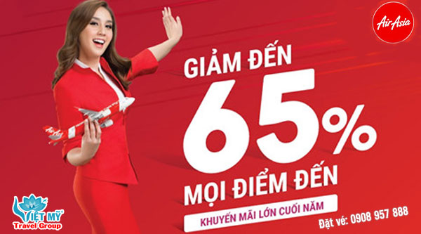 AirAsia ưu đãi đến 65% cho mọi điểm đến