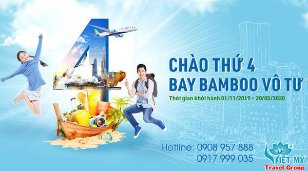 Bamboo Airways khuyến mãi "Chào thứ 4 - Bay Bamboo Vô Tư" giá chỉ từ 99k