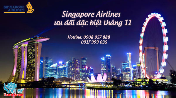 Singapore Airlines ưu đãi đặc biệt tháng 11