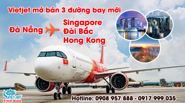 Vietjet Air mở bán 3 đường bay quốc tế mới từ Đà Nẵng