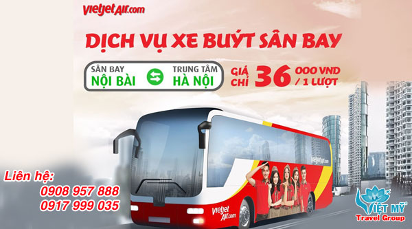 Vietjet Air cung cấp dịch vụ xe buýt sân bay giá chỉ 36,000 đồng/lượt