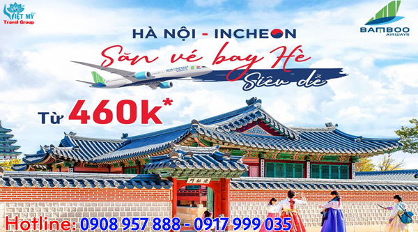 Bamboo Airways chính thức mở bán vé chặng bay Hà Nội - Incheon