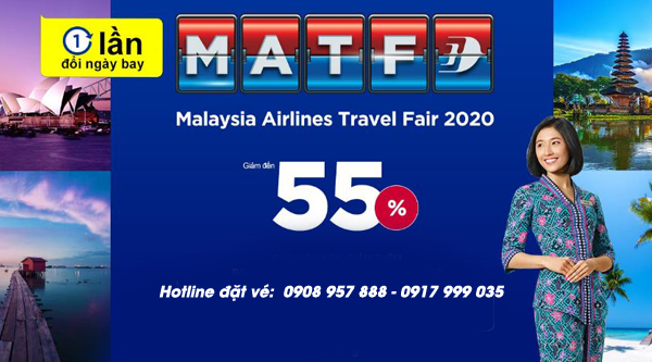 Malaysia Airlines khuyến mãi giảm đến 55% giá vé