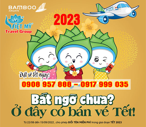 Vé máy bay tết 2023 Bamboo Airways chính thức mở bán