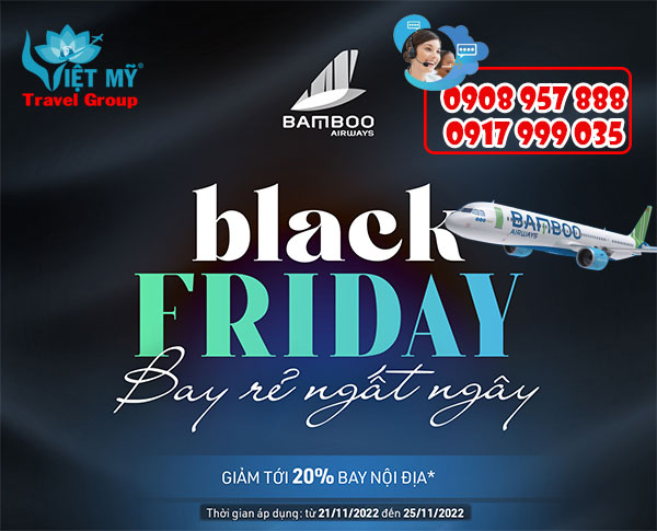 Bamboo Airways ưu đãi Black Friday giảm đến 20% giá vé