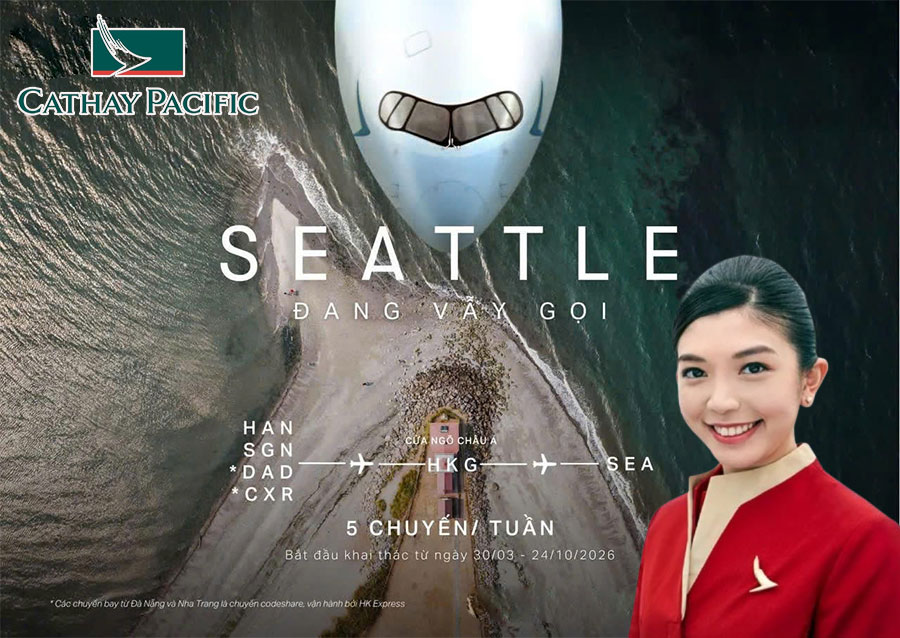 Cathay Pacific khôi phục đường bay đến Seattle Mỹ