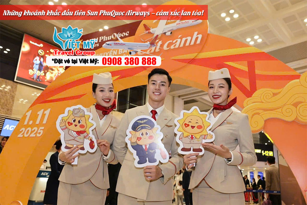 Sun PhuQuoc Airways ĐÃ CHÍNH THỨC CẤT CÁNH - cùng tham khảo những hình ảnh về chuyến bay đầu tiên của hãng!