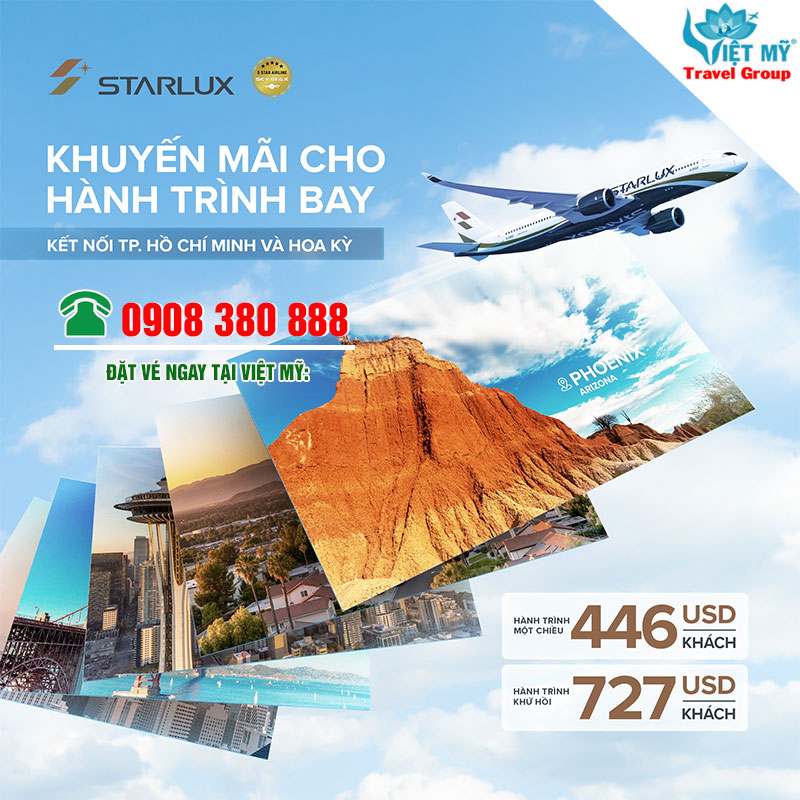 Bay Hoa Kỳ cùng STARLUX với mức giá hấp dẫn