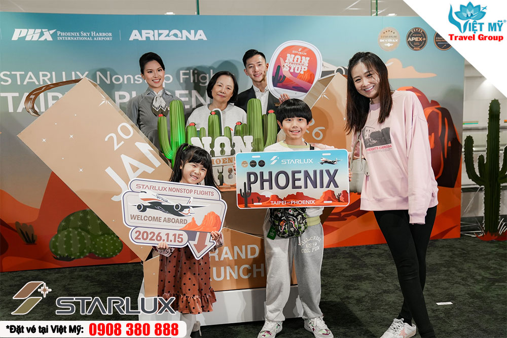 STARLUX khai trương đường bay Đài Bắc đi Phoenix từ năm 2026