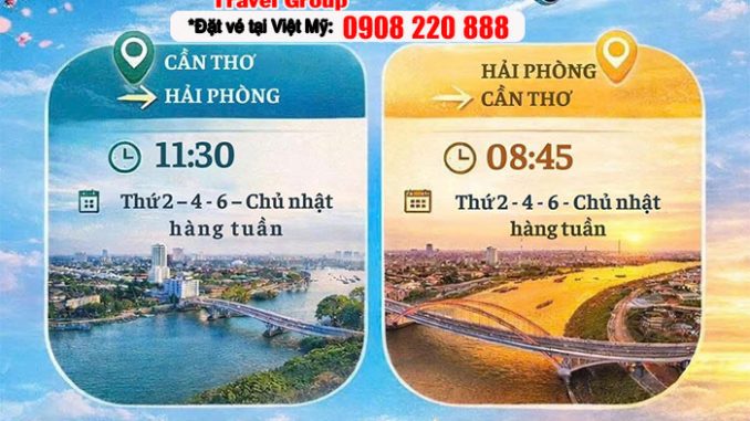 Vietnam Airlines mở đường bay Cần Thơ đến Hải Phòng từ 01/02/2026