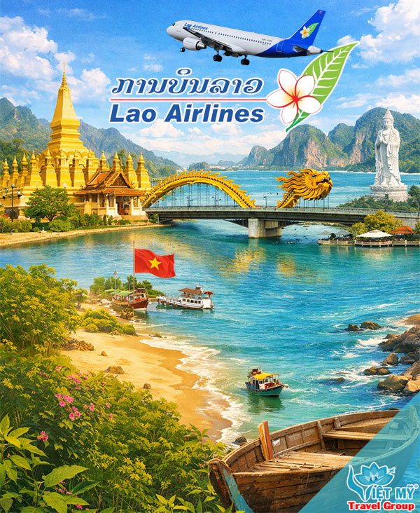 Lao Airlines mở lại đường bay Viêng Chăn - Đà Nẵng từ 29/03/2026