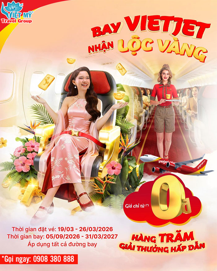 Vietjet tung vé 0Đ cùng ưu đãi giảm 20% hạng Deluxe
