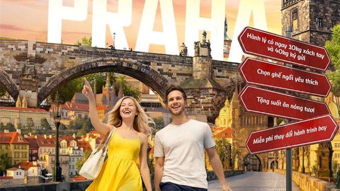 Vietjet Air tung ưu đãi giảm 30% phí Deluxe cho hành trình đến Praha Cộng hòa Séc