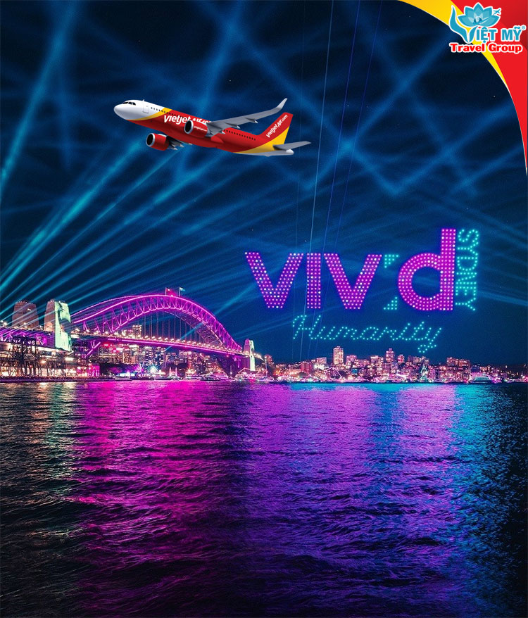 Vietjet Air sale 20% vé Deluxe đi Úc – Sẵn sàng khám phá Vivid Sydney 2026