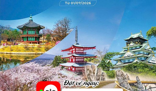 Vietnam Airlines tăng tần suất các chuyến bay từ Đà Nẵng đến Đông Bắc Á (bắt đầu 01/07/2026)