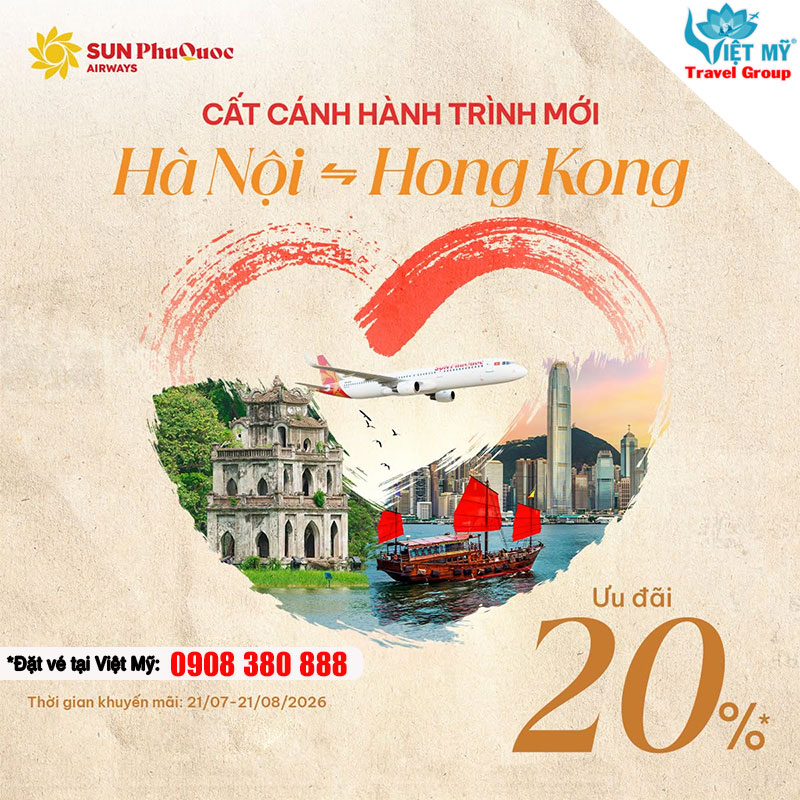 Khám phá Hong Kong với ưu đãi giảm 20 giá vé bay