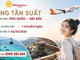 Sun PhuQuoc Airways tăng tần suất đường bay Phú Quốc - Đài Bắc từ 02/10/2026