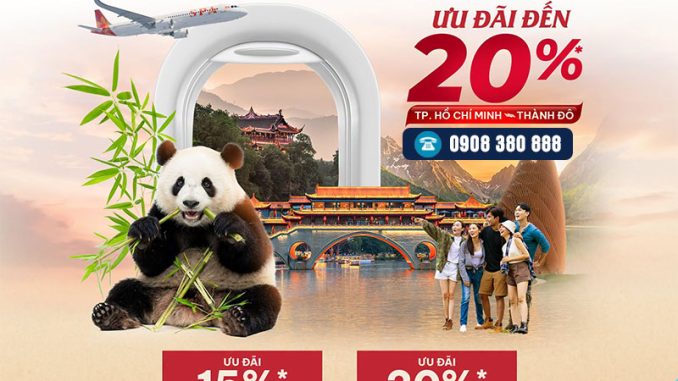 Bay nhóm TpHCM - Thành Đô giảm đến 20% cùng Sun PhuQuoc Airways