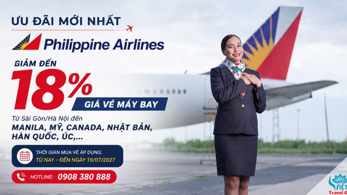 Philippine Airlines giảm đến 18% – Tối ưu chi phí cho hành trình quốc tế