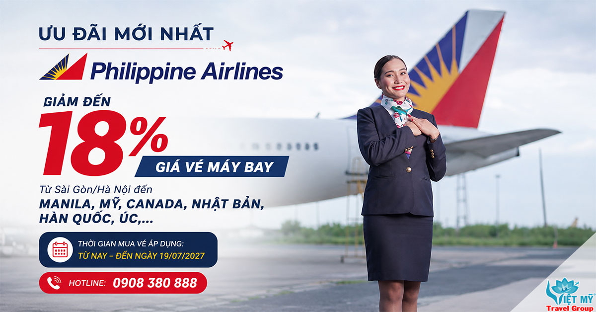 Philippine Airlines giảm đến 18% – Tối ưu chi phí cho hành trình quốc tế