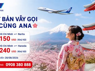 Săn vé ANA đi Nhật từ 150 USD khứ hồi