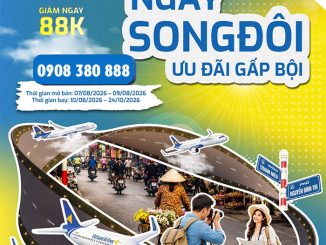 Song Đôi 8/8 hãng Vietravel Airlines giảm ngay 88.000đ vé máy bay