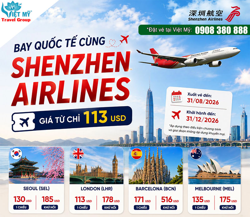 Từ Hà Nội bay London - Seoul - Melbourne chỉ từ 113 USD
