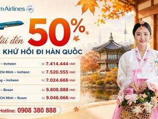 Vé Vietnam Airlines đi Hàn Quốc ưu đãi đến 50%