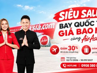 AirAsia ưu đãi vé máy bay và hành lý đến 30%