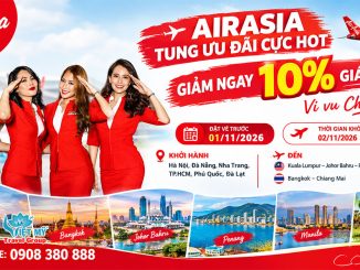 Đặt vé AirAsia tiết kiệm 10%, khám phá châu Á đến tháng 9/2027