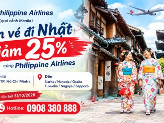 Săn vé đi Nhật giảm 25% cùng Philippine Airlines (quá cảnh Manila)