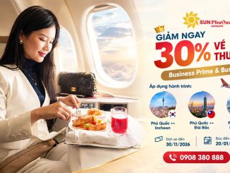 Sun PhuQuoc Airways giảm 30% vé Business Prime và Business Elite
