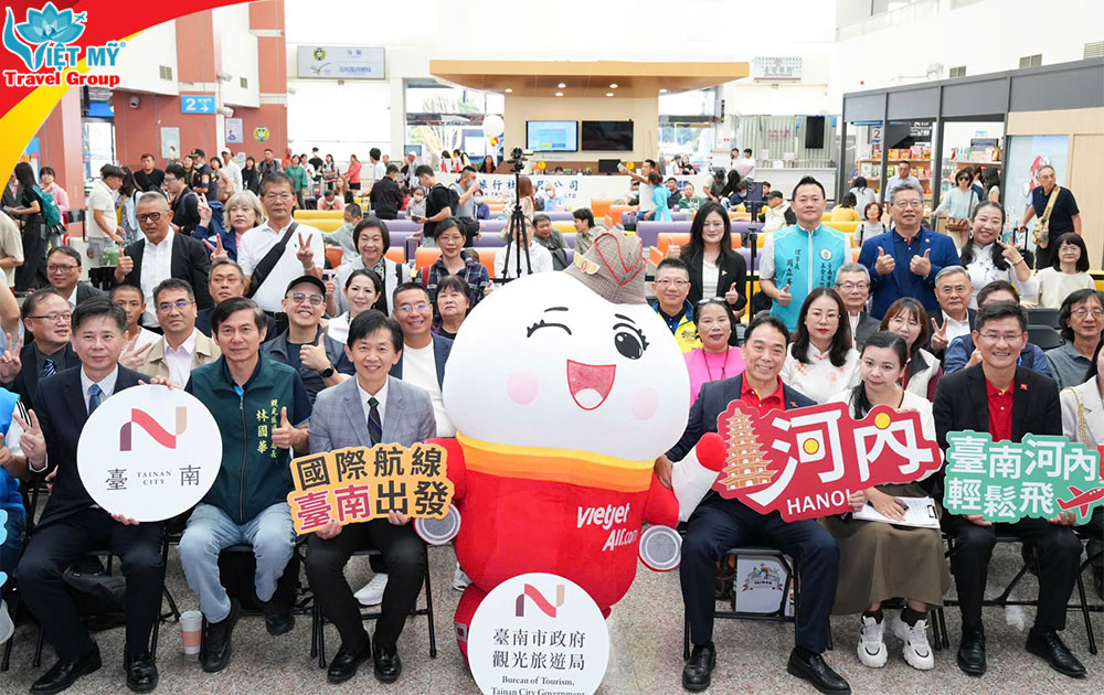Vietjet chính thức khai trương chặng Hà Nội - Đài Nam, với 4 chuyến khứ hồi/tuần