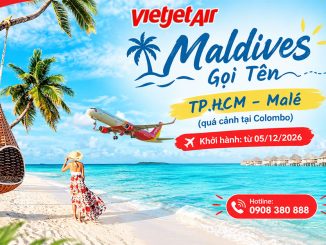 Vietjet khai thác đường bay TpHCM - Malé từ 5/12/2026