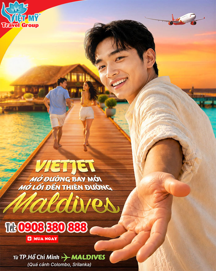 Vietjet khai thác đường bay TpHCM - Malé từ 5/12/2026